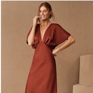 NWT! Leila Satin Charmeuse Maxi Dress